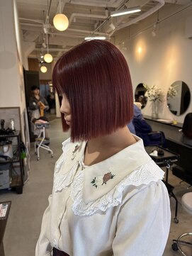 ラック 表参道(LUCK) チェリーレッド/ケアブリーチ/ブリーチ/表参道/原宿