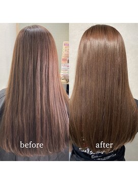 エルプラスヘアー(L+hair) 30代40代大人可愛い髪質改善トリートメント艶感ストレート