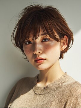 ロディーナ 大口 新子安(rodina) 着物ヘア/ダークアッシュ/ミディアムレイヤーカット/大口子安