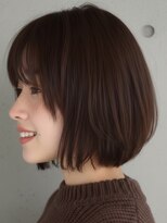 トゥルートラスト 和戸店(True Trust)&nbsp;大人可愛い20代30代40代 顔まわりレイヤーボブ×ココアブラウン