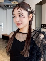 シオン(shion)&nbsp;ロングおくれ毛顔周りレイヤー韓国ヘア_ba573972