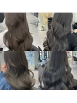 アルドーレフィエロ シンサイバシ(Ardore fiero shinsaibashi)&nbsp;レイヤーカット☆韓国巻き　　ブリーチなしグレージュ