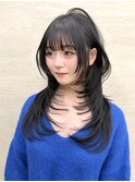 ハッシュカット/レイヤーカット/内巻きワンカール/ワンホン