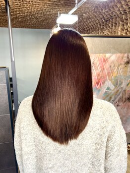 クラフト バイトウキョウ(KRAFT. by TOKYO)の写真/シャキンとしない柔らか質感！乾かすだけで美髪が叶う♪こだわりの薬剤と繊細技術で理想のストレートへ＊°