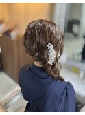 サイド編みおろし