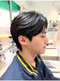 韓国ヘア 毛流れセンターパート×シースルーマッシュ