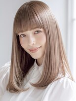アベックプレジール 葉山店(AVEC PLAISIR)&nbsp;透明感ミルクティーベージュ×艶ストレートミディ
