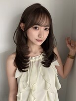 マウルルナ(MAEUL luna)&nbsp;流し前髪　似合わせ　ミディアムレイヤー　栄