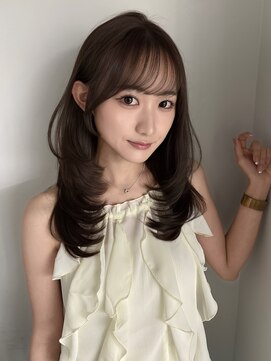 マウルルナ(MAEUL luna) 流し前髪　似合わせ　ミディアムレイヤー　栄