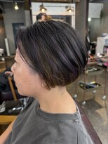 スタイルエイチ(Style‐H) パープル+イエローインナーカラーショート