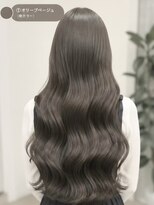 ルノヘアー(Lunohair)&nbsp;韓国風レイヤー×オリーブカラー×秋カラー×ブリーチなしカラー