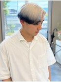 エンドカラー ネイビー 裾カラー ホワイトカラー ハイトーン