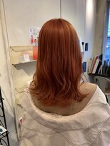 コード 四条河原町駅店(CHORD)&nbsp;オレンジ×韓国風ロング×髪質改善　京都　河原町　ハイトーン