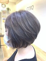 サンク ヘア アンド スパ パルシェ店(CINQ hair&spa) ハイライトショートボブ