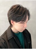 メンズセンターパートニュアンスパーマ×韓国マッシュ
