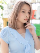 カバーヘア ブリス 志木南口駅前店(COVER HAIR bliss)&nbsp;韓国風かきあげバング小顔ハイトーンカラーc5志木10代20代30代