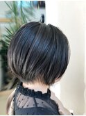 地毛風ストレートで自然な丸みに◎乾かすだけでまとまるショート