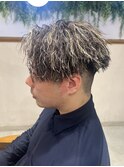 メンズカットハイライト波巻きパーマツイストスパイラルパーマ
