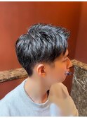 銀座　理容室　王道アップバングスタイル
