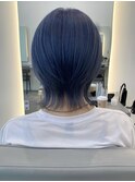 【ショートウルフ】ネイビーブルー ハイトーン