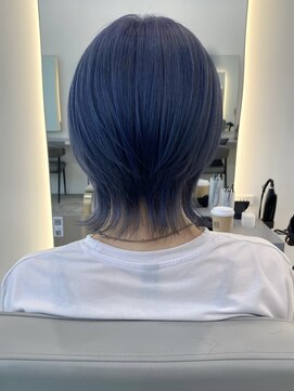 ダブルトーキョー シブヤ(W-TOKYO SHIBUYA) 【ショートウルフ】ネイビーブルー ハイトーン