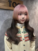 フィーリア 心斎橋堀江店(philia)&nbsp;ペールピンク×シアーブラック♪ルーツカラー