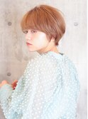 切りっぱなしショート・ボブ/絶壁解消/前髪なし/20代/30代/面長