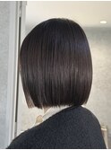 ROUIS 津田沼 ココアブラウン/ストレートボブ/切りっぱなし/船橋