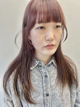 ヘアー アイス 御器所本店(HAIR ICI) 20代30代◎ブリーチなし暖色カラー×ピンクブラウン