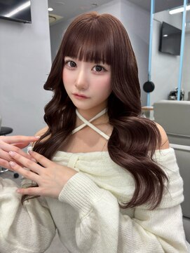 ミディアムレイヤーハッシュカット顔周りレイヤーカット韓国ヘア