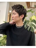 ピンパーマ＋スパイキーショート