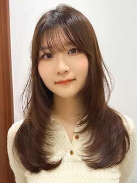 ハッチ(HACCH) 韓国風レイヤーカットブリーチダブルカラー前髪