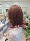 20代30代エンドカラーピンクブラウンピンクガーリーナチュラル