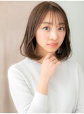 ミルクブラウンブリーチなし美髪ワンカールボブY上尾30代40代
