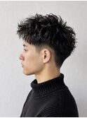 テーパーフェードスパイキーショートメンズ