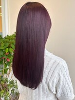 アヴァンセ サニー美容室&nbsp;ラベンダーピンクベージュ 髪質改善 ストレート 艶カラー 暖色
