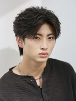 オーシャントーキョー 原宿(OCEAN TOKYO)&nbsp;韓国風センターパートカルマヘアーフェザーパーマ曲がる縮毛矯正