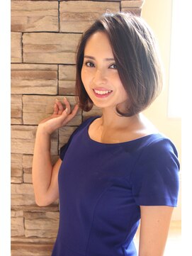 レウナ 外苑前(Reuna) ３０代４０代大人可愛く毛先ワンカールボブ　ひし形ボブ