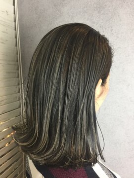 ヘアサロンエム 渋谷店(HAIR SALON M) 外ハネボブ/アッシュブラウン/ネオウルフ/デザインカラー