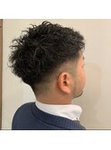 フェード・ショートスパイラル風パーマ
