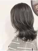 《Blue》#ネオウルフ#オリーブアッシュ#ウルフ#レイヤー