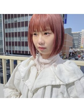 ハル ヘアスタジオ(haRu hair studio) ペールピンク×ボブ