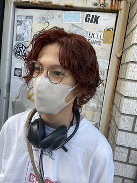 リーホリエ(Lee Horie) 【石森】メンズゆるウェーブ×オレンジカラー