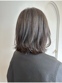 ボブスタイル×グレージュブラウン