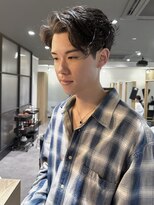 ノラ ギンザ(NORA GINZA)&nbsp;センターパートニュアンスパーマダウンパーマコンマヘア黒髪