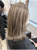 白髪ぼかし×ベージュカラー