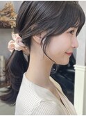 結んでも可愛いお顔周りカット