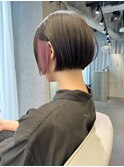 ミニボブ　インナーカラー