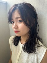 アム(amu)&nbsp;外ハネミディアム/くびれミディアム/前髪長め/2wayバング/小顔
