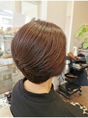 大人の艶髪ショートグラデーションスタイル